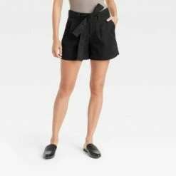 Promo 😀 Women's High-Rise Pleat Front Shorts - A New Day™ 🎁 -A New Day Sales 2022 unnamed file 4007