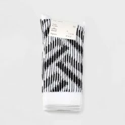 Discount 🤩 Women's Geometric 3pk Crew 🧦 Socks - A New Day™ Ivory/Gray 4-10 ✨
