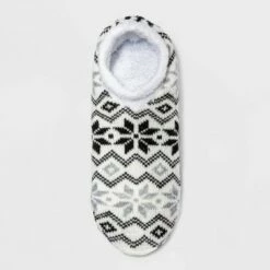 Brand new 🤩 Women's Snowflake Double Lined Cozy Booties with Grippers - A New Day™ Ivory 4-10 🧨 -A New Day Sales 2022 unnamed file 4102