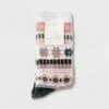 Brand new ✔️ Women's Fair Isle Double Lined Cozy Crew 🧦 Socks - A New Day™ Pink/Heather Gray 4-10 🧨 -A New Day Sales 2022 unnamed file 4106