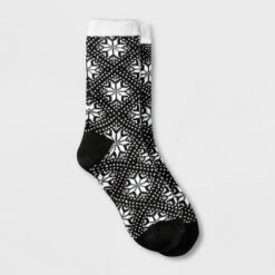 Flash Sale 🥰 Women's Snowfall Double Lined Cozy Crew 🧦 Socks - A New Day™ 4-10 Black 💯 -A New Day Sales 2022 unnamed file 4136