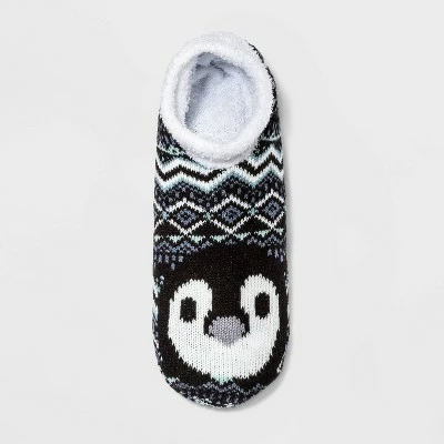 Best Pirce ๐ Women's Penguin Double Lined Cozy Booties with Grippers - A New Day™ Black 4-10 ๐ 4 Best Pirce ๐ Women's Penguin Double Lined Cozy Booties with Grippers - A New Day™ Black 4-10 ๐ - Image 2