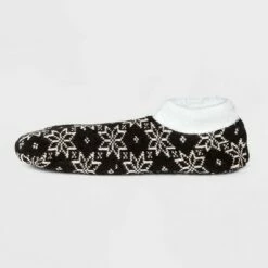 Budget ❤️ Women's Floral Double Lined Cozy Booties with Grippers - A New Day™ 4-10 Heather Gray/turquoise ❤️