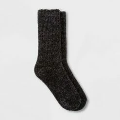 Cheap ❤️ Women's Textured Chenille Cozy Crew 🧦 Socks - A New Day™ 4-10 Gray ⌛ -A New Day Sales 2022 unnamed file 4182