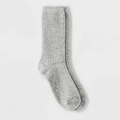Cheap ❤️ Women's Textured Chenille Cozy Crew 🧦 Socks - A New Day™ 4-10 Gray ⌛ -A New Day Sales 2022 unnamed file 4184