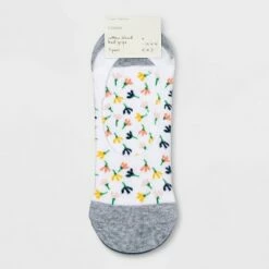 Flash Sale 🔔 Women's Floral Dandelion 3pk Liner 🧦 Socks - A New Day™ White/Blue 4-10 ⌛