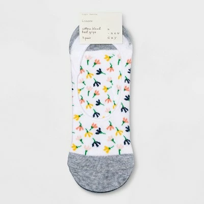 Flash Sale 🔔 Women's Floral Dandelion 3pk Liner 🧦 Socks - A New Day™ White/Blue 4-10 ⌛ 3 Flash Sale 🔔 Women's Floral Dandelion 3pk Liner 🧦 Socks - A New Day™ White/Blue 4-10 ⌛