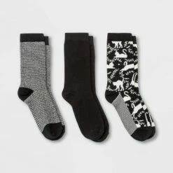 Brand new 😀 Women's Cat 3pk Crew 🧦 Socks - A New Day™ Black 4-10 ✨ -A New Day Sales 2022 unnamed file 4266