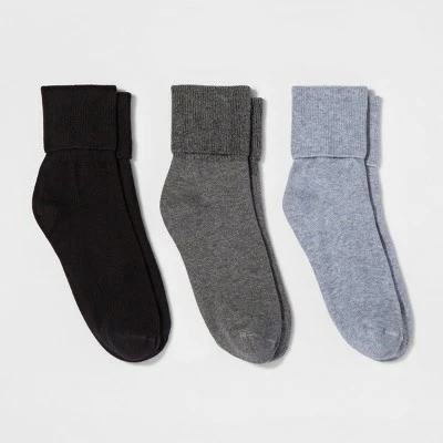 Best Sale ⌛ Women's 3pk Mary Jane Fold Over Cuff 🧦 Socks - A New Day™ 4-10 Gray Heather ✔️ 6 Best Sale ⌛ Women's 3pk Mary Jane Fold Over Cuff 🧦 Socks - A New Day™ 4-10 Gray Heather ✔️ - Image 4