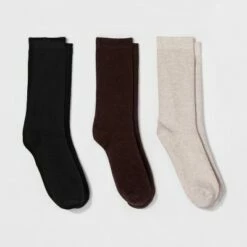 Budget 👍 Women's 3pk Crew 🧦 Socks - A New Day™ 4-10 Black 😍 -A New Day Sales 2022 unnamed file 4282