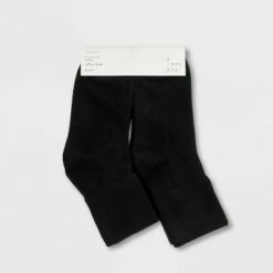Discount ⌛ Women's 6pk Mary Jane Fold Over Cuff Crew 🧦 Socks - A New Day™ Black 4-10 ⌛