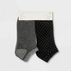Outlet ❤️ Women's Multipattern 6pk Low Cut 🧦 Socks - A New Day™ Black 4-10 💯