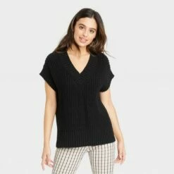 Buy 🥰 Women's V-Neck Sweater Vest - A New Day™ 😍 -A New Day Sales 2022 unnamed file 4310
