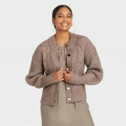 Budget 🔔 Women's Metal Button Cardigan - A New Day™ 🎉 -A New Day Sales 2022 unnamed file 4314