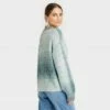 Outlet ⭐ Women's Crewneck Pullover Sweater - A New Day™ Teal Spacedye M ⌛ -A New Day Sales 2022 unnamed file 4352