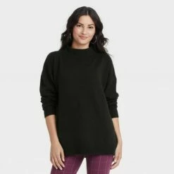 Best Sale 🌟 Women's Slouchy Mock Turtleneck Pullover Sweater - A New Day™ 🔥 -A New Day Sales 2022 unnamed file 4362