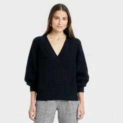 Best reviews of ❤️ Women's V-Neck Pullover Sweater - A New Day™ ✔️ -A New Day Sales 2022 unnamed file 4374