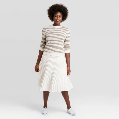 Coupon ๐ Women's Animal Print Crewneck Pullover Sweater - A New Day™ Cream L โญ 4 Coupon ๐ Women's Animal Print Crewneck Pullover Sweater - A New Day™ Cream L โญ - Image 2