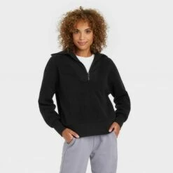Best reviews of ✔️ Women's Sherpa Quarter Zip Sweatshirt - A New Day™ ✔️ -A New Day Sales 2022 unnamed file 4437