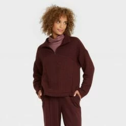 Wholesale ❤️ Women's Quarter Zip Sweatshirt - A New Day™ 🧨 -A New Day Sales 2022 unnamed file 4441