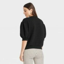 Promo 😉 Women's 3/4 Sleeve Quilted Pullover Sweatshirt - A New Day™ 🎁