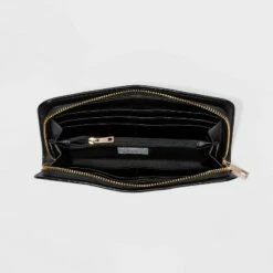 Hot Sale 🥰 Women's Zip Wallet - A New Day™ Brown 🔔