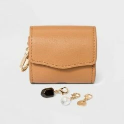 Best Pirce 😀 Ear Bud Case Coin Purse - A New Day™ Metallic Gray ⌛ -A New Day Sales 2022 unnamed file 4530