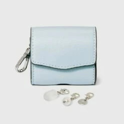 Best Pirce 😀 Ear Bud Case Coin Purse - A New Day™ Metallic Gray ⌛ -A New Day Sales 2022 unnamed file 4531