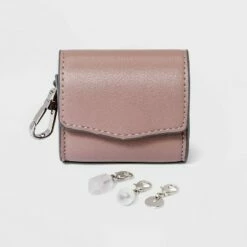 Best Pirce 😀 Ear Bud Case Coin Purse - A New Day™ Metallic Gray ⌛ -A New Day Sales 2022 unnamed file 4534