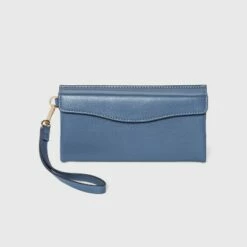 Top 10 🎁 Flap Pouch with Folded Double Interior Wristlet - A New Day™ Blue 🛒 -A New Day Sales 2022 unnamed file 4539