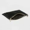Discount 🎁 Women's Large Wristlet Pouch - A New Day™ Black/quilted ✔️