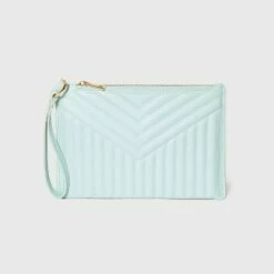 Discount 🎁 Women's Large Wristlet Pouch - A New Day™ Black/quilted ✔️ -A New Day Sales 2022 unnamed file 4549