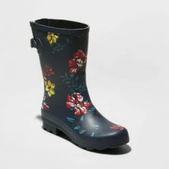 Coupon 🎁 Women's Vicki Mid Calf Rubber Rain 🥾 Boots - A New Day™ Jet Black ⌛ -A New Day Sales 2022 unnamed file 457