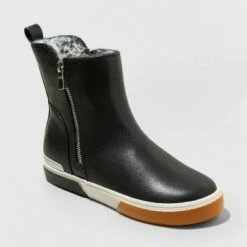 Buy 👍 Women's Hattie High Top Fur Lined 👟 Sneakers - A New Day™ Black 😉 -A New Day Sales 2022 unnamed file 46