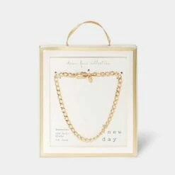 Cheap 🥰 14K Gold Plated Chain Bracelet - A New Day™ 🎉