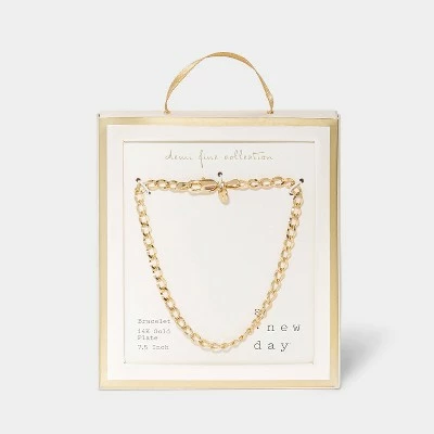 Cheap 🥰 14K Gold Plated Chain Bracelet - A New Day™ 🎉 2 Cheap 🥰 14K Gold Plated Chain Bracelet - A New Day™ 🎉