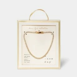 Outlet 🤩 14K Gold Plated Cubic Zirconia Tennis Bracelet - A New Day™ 😍