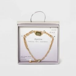 Best reviews of 🌟 Silver Plated Gold Layered Chain Bracelet - A New Day™ Amazonite 🥰 -A New Day Sales 2022 unnamed file 497