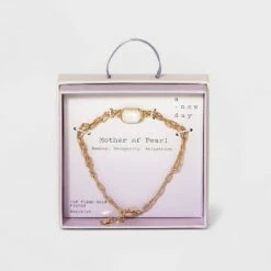 Best reviews of 🌟 Silver Plated Gold Layered Chain Bracelet - A New Day™ Amazonite 🥰 -A New Day Sales 2022 unnamed file 500