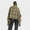 Outlet ✨ Women's Plus Size Plaid Wrap Jacket - A New Day™ Olive One Size ✨ -A New Day Sales 2022 unnamed file 565