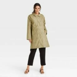 Best Sale 🎁 Women's Hoodless Rain 🧥 Coat - A New Day™ Green ⭐ -A New Day Sales 2022 unnamed file 630
