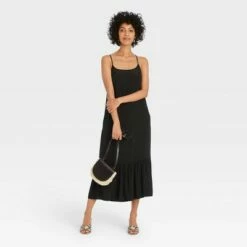 Best Sale ⭐ Women's Sleeveless Ruffle Hem 👗 Dress - A New Day™ 😀 -A New Day Sales 2022 unnamed file 722