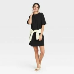 Best deal 👏 Women's Elbow Sleeve Knit T-Shirt 👗 Dress - A New Day™ 🧨 -A New Day Sales 2022 unnamed file 742