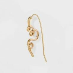 Coupon ✔️ Squiggle Long Earrings - A New Day™ Metallic Gold 🧨