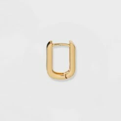Best deal ✔️ Enamel Square Huggie Hoop Earrings - A New Day™ Black 👏