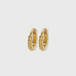 Outlet 😀 14K Gold Plated Twist Huggie Hoop Earrings - A New Day™ 💯 -A New Day Sales 2022 unnamed file 804