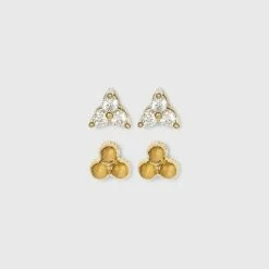 Wholesale 👍 14K Gold Plated Cubic Zirconia Ball Cluster Stud Earring Set - A New Day™ 🛒 -A New Day Sales 2022 unnamed file 818