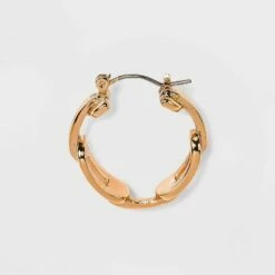 Discount ⌛ Oval Hoop Earrings - A New Day™ Gold ❤️