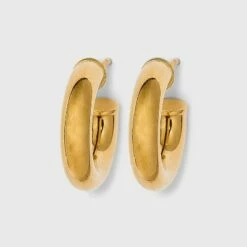 Best Pirce 😉 14K Gold Plated Tube Hoop Post Drop Earrings - A New Day™ 🔥 -A New Day Sales 2022 unnamed file 840