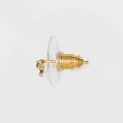 Promo 🧨 14K Gold Plated Cubic Zirconia Geometric Duo Stud Earrings - A New Day™ 🤩